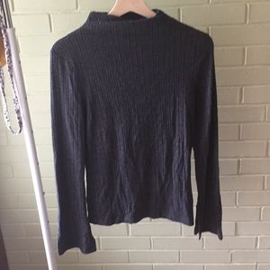 Grey ribbed turtleneck